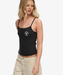 Athletic Essentials Embroidered Button Cami Top