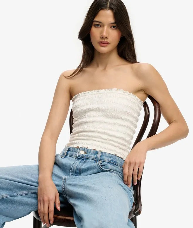 Smocked Jersey Bandeau