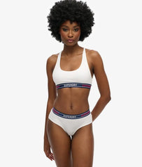 Organic Cotton Multi Logo Crop Bralette
