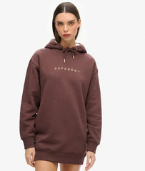 Luxe Metallic Logo Hoodie Dress