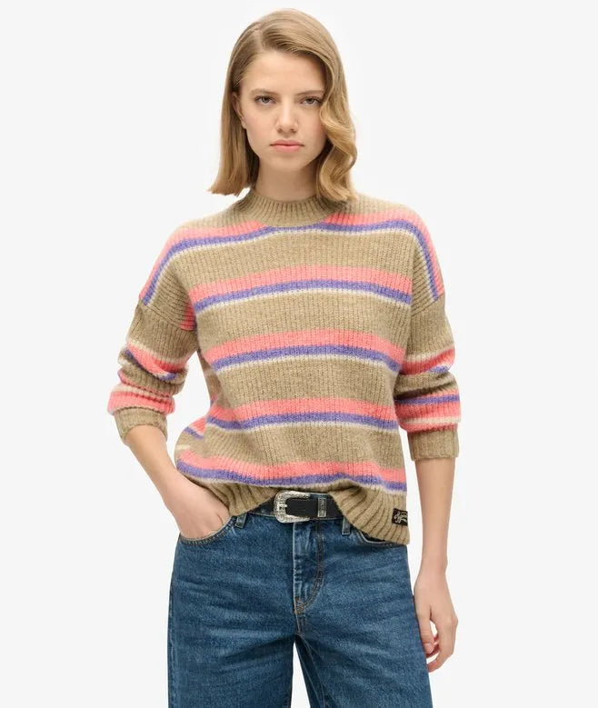 Multi Stripe Crew Jumper