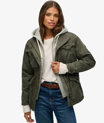 Jersey Hood Military Borg Jacket