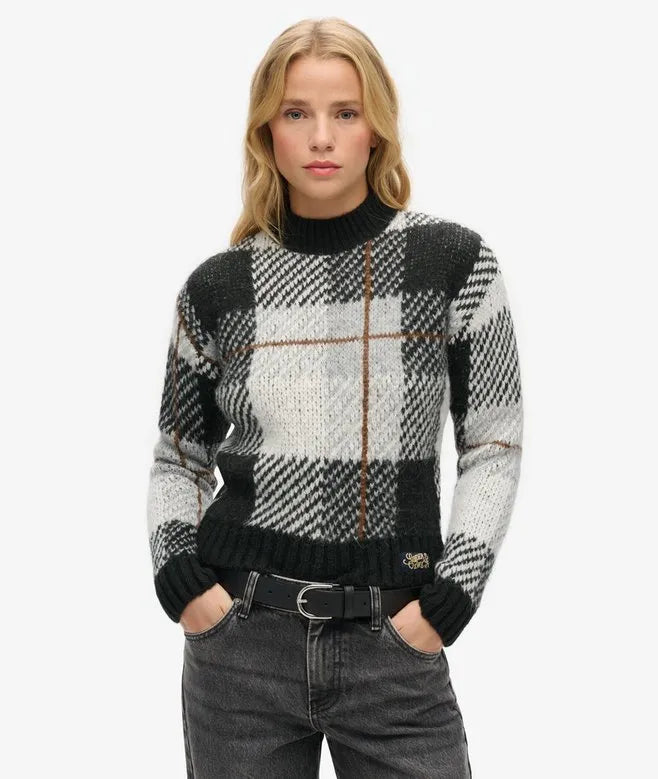 Boxy Pattern Knit Jumper