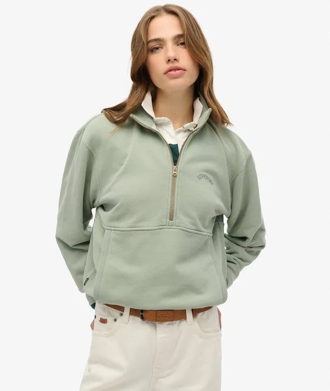 Essential Logo Oversized Half Zip Sweatshirt