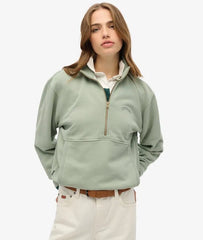 Essential Logo Oversized Half Zip Sweatshirt