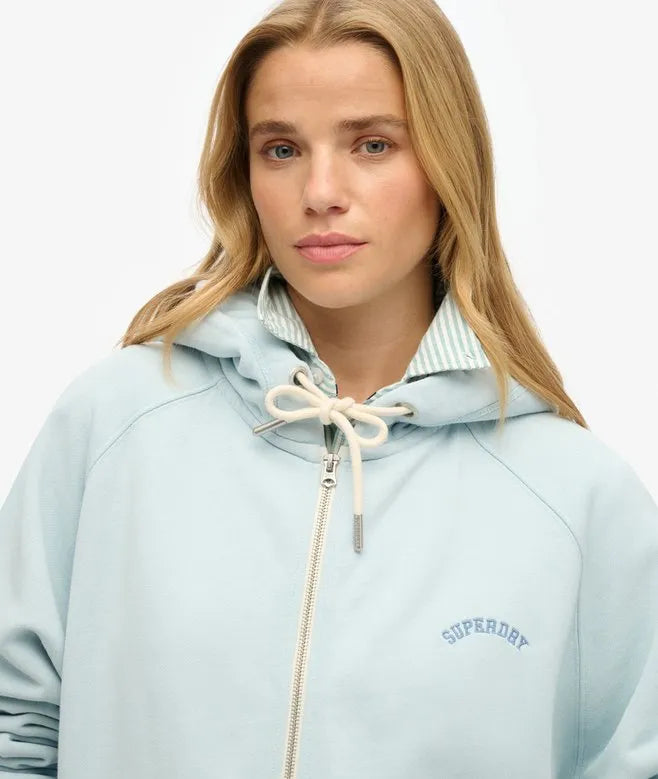 Essential Logo Oversized Raglan Zip Hoodie