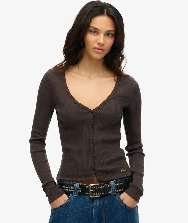 Essential Button Long Sleeve Top