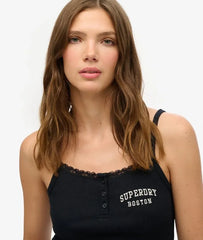 Athletic Essentials Embroidered Button Cami Top