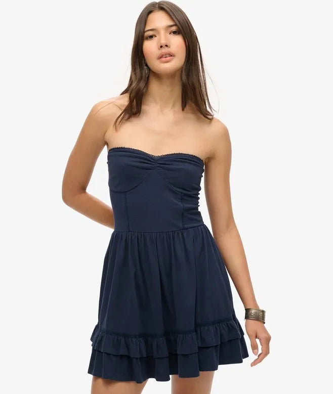 50s Lace Bandeau Mini Dress