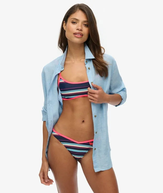 Striped Recycled Bikini Top