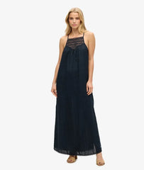 Lace Halter Maxi Beach Dress