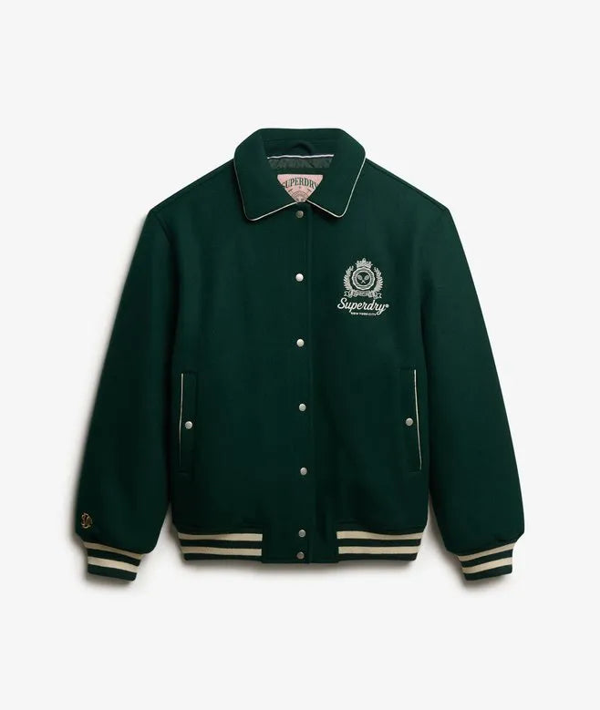 Country Club Wool Blend Bomber Jacket