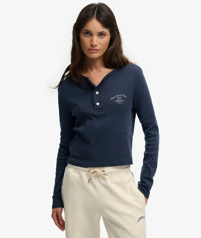 Athletic Essentials Button Down Long Sleeve Top