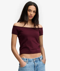 Bardot Short Sleeve Off Shoulder Top
