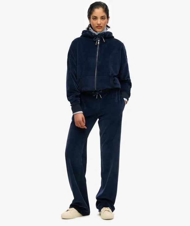 Velour Wide Leg Joggers