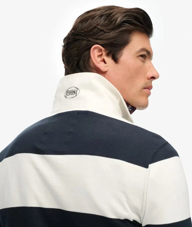 Vintage Athletic Stripe Rugby Top