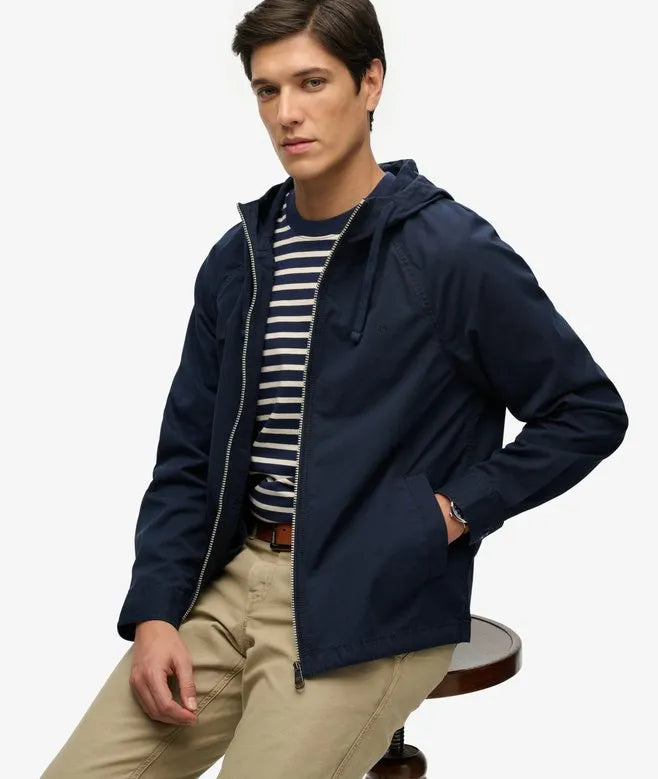Hooded Washed Twill Jacket