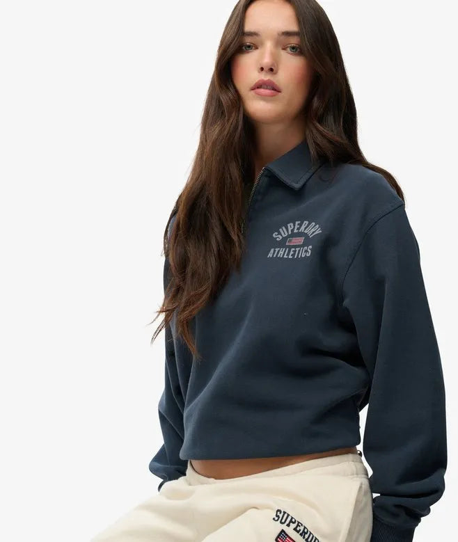 Athletic Collared Half Zip Jumper