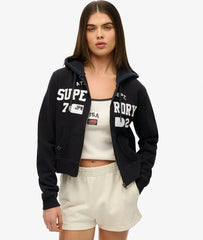 Athletic Essentials Relaxed Cropped Zip Hoodie