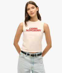 Sport Luxe Graphic Fitted Tank Top