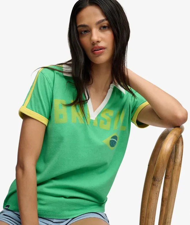 Athletic Football Collared T-shirt