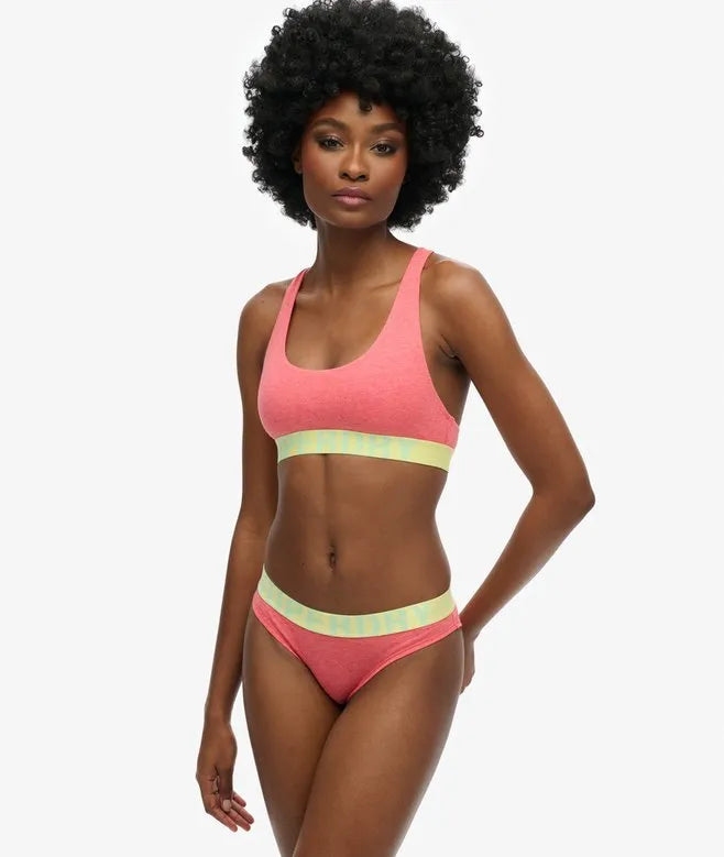 Organic Cotton Large Logo Crop Bralette