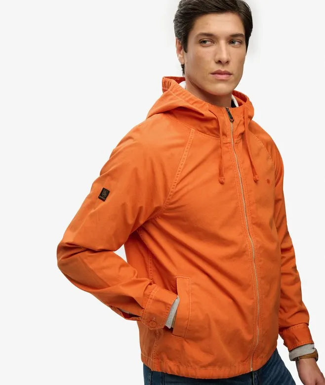 Hooded Washed Twill Jacket