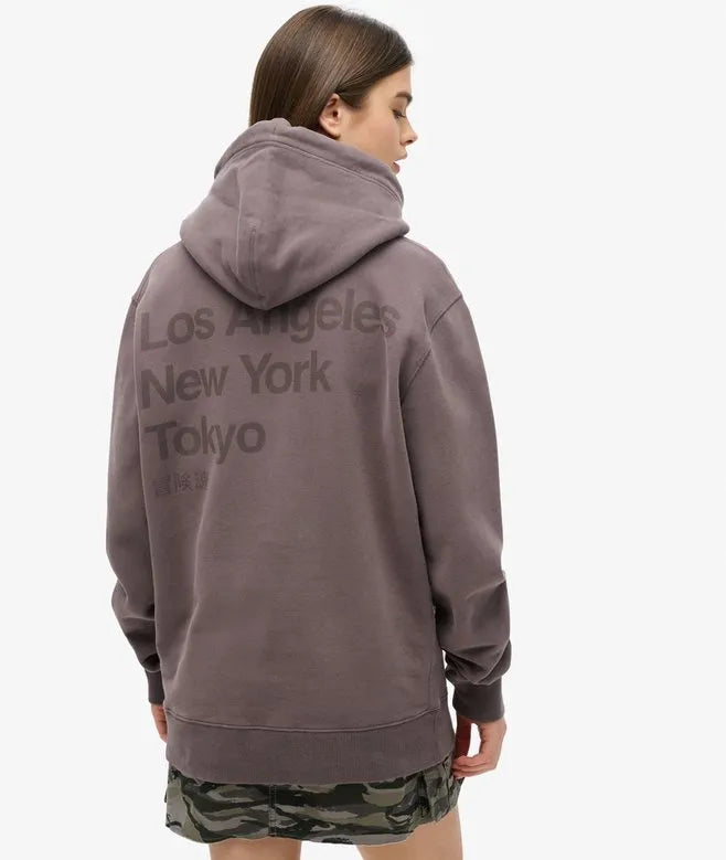 Oversized Core Logo City Hoodie