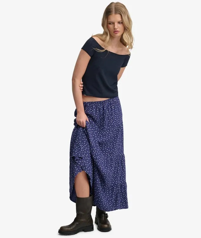 Woven Tiered Maxi Skirt