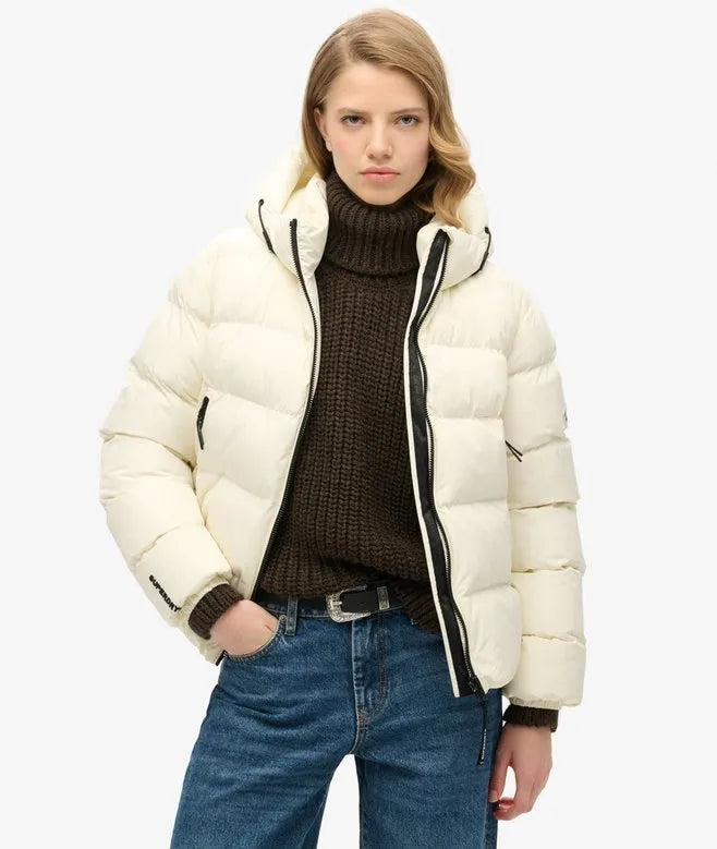 Hooded Sports Puffer Jacket