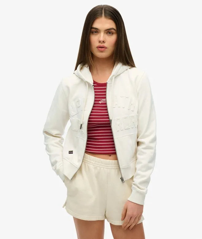 Athletic Essentials Tonal Cropped Zip Hoodie