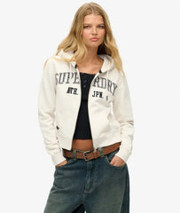 Athletic Essentials Relaxed Cropped Zip Hoodie