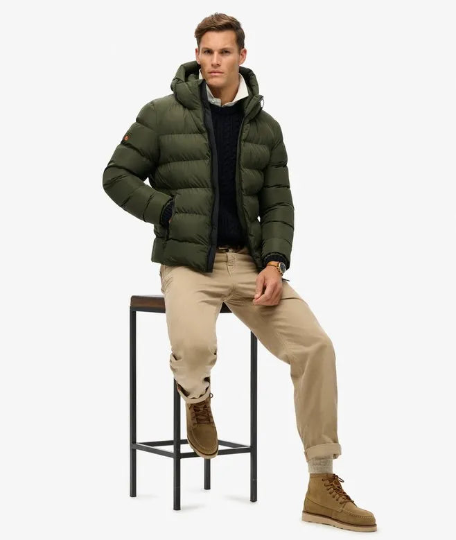 Hooded Sports Puffer Jacket