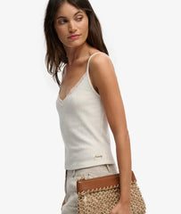 Athletic Essentials V Neck Pointelle Cami Top
