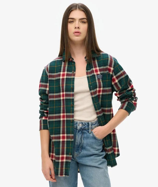 Oversized Long Sleeve Cotton Lumberjack Shirt