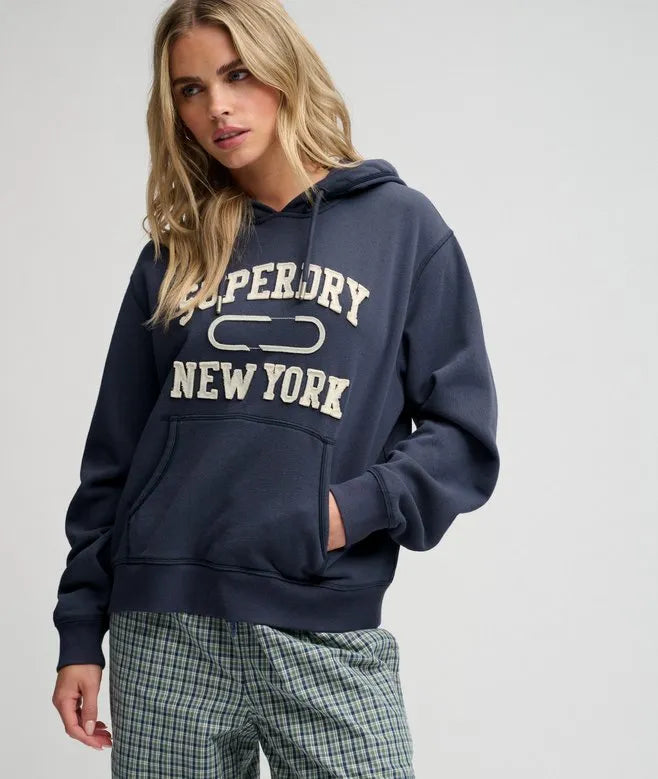 Athletic Essential Applique Cropped Hoodie