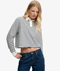 Athletic Essential Cropped Stripe Rugby Top