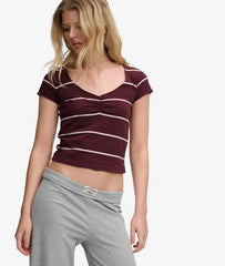 Athletic Essentials Gathered Pattern Top