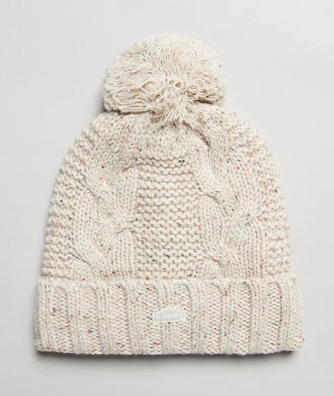 Cable Knit Bobble Beanie
