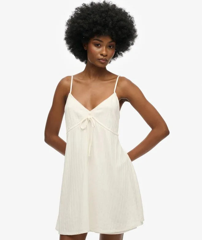 Textured Woven Cami Mini Dress