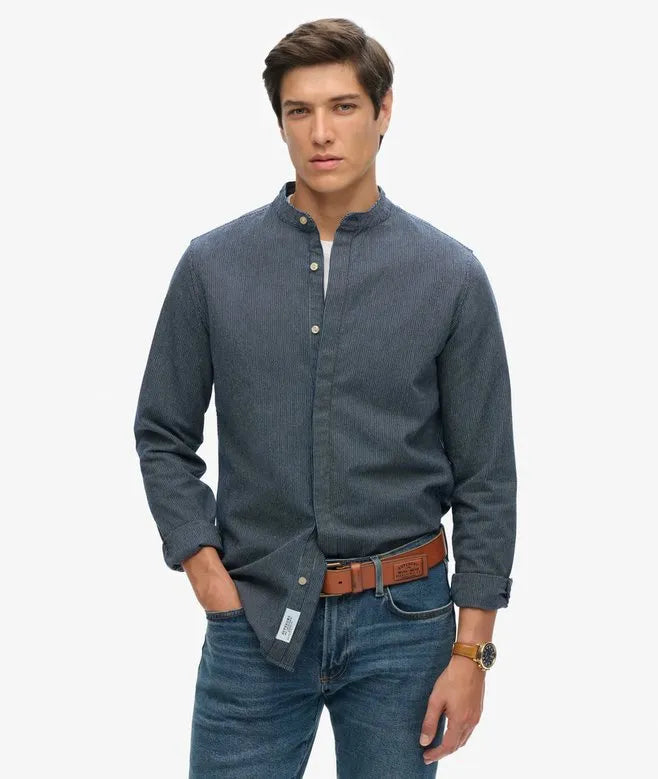 The Merchant Store - Indigo Henley Shirt