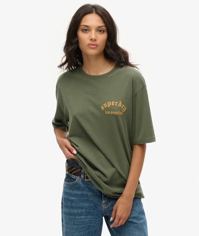 Oversized Tattoo Back Graphic T-Shirt
