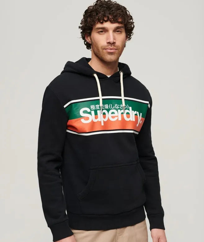 Core Logo Stripe Hoodie