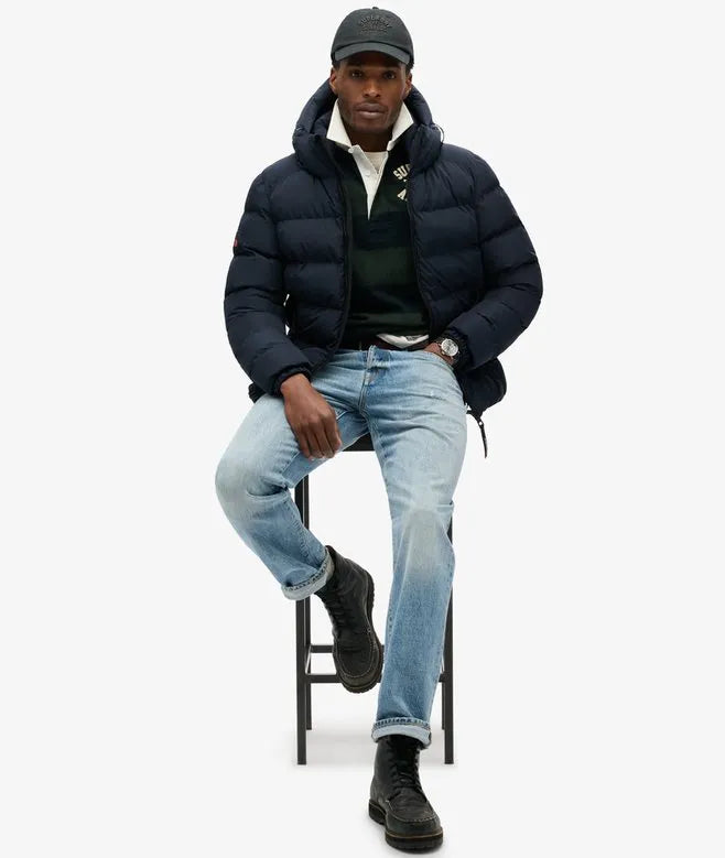 Hooded Sports Puffer Jacket