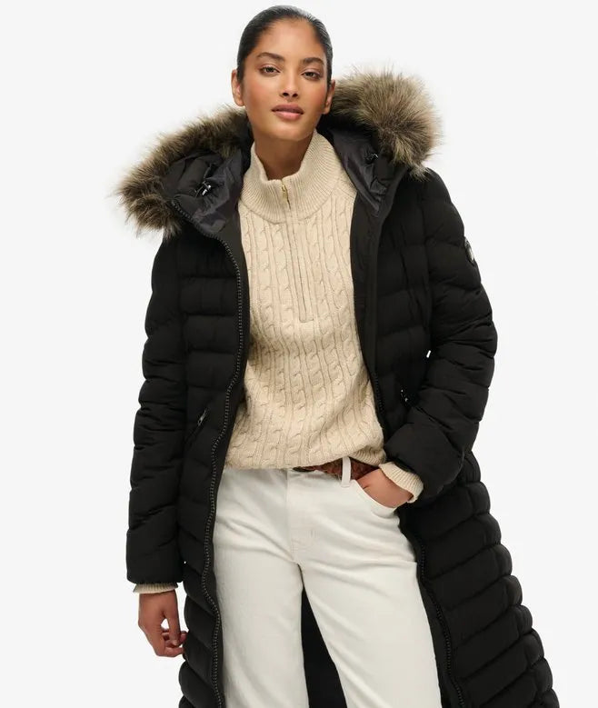 Fuji Faux Fur Hooded Longline