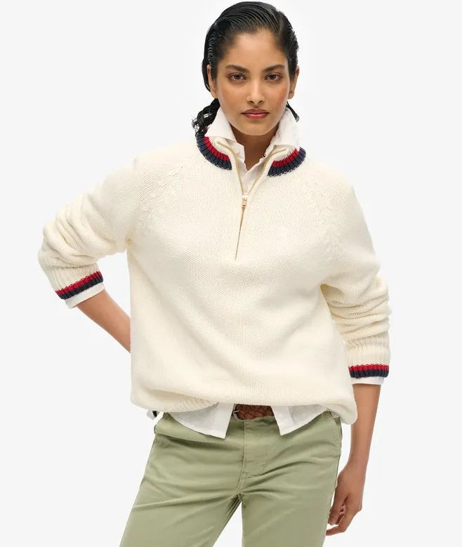 Tipped Half Zip Jumper