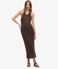 Crochet Halter Maxi Dress