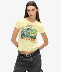 Neon Motor Graphic Fitted T-Shirt