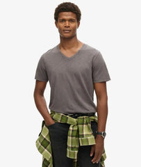 V-Neck Slub Short Sleeve T-Shirt