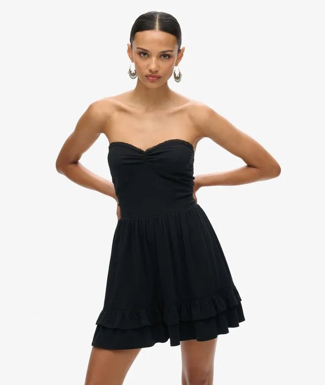 50s Lace Bandeau Mini Dress